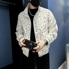 Threebooy Zip V Male Coats New In Casual Cold Original Brands Y2k Aesthetic Deals Harajuku Men's Jackets Korean Reviews Many Joker Stylish
