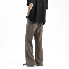 Threebooy American style high street black spring autumn slightly flared trousers for men with high-end hanging casual feel