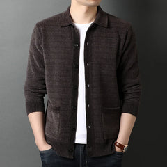 Threebooy Brand Clothing Fashion Men Knit Sweater Jackets Casual Cardigan Europe Station Male Wool Sweater Slim Fit Versatile Coat