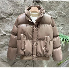 Threebooy Mens Y2k Cotton Jacket Simple High Collar Autumn Winter Fashion Trend Casual Outdoor Warm Jacket Men'S Clothing