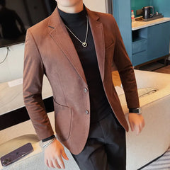 Threebooy Men's Spring Quality Business Suit Jackets/Male Slim Fit Fashion Tuxedo/Man Solid Color Veste Homme Luxe Blazers Coats 3XL