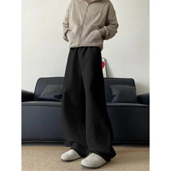 Threebooy Spring NEW Loose Casual pants man Solid baggy trousers Unisex Wide leg pants Fashion trend youth skateboard pants male