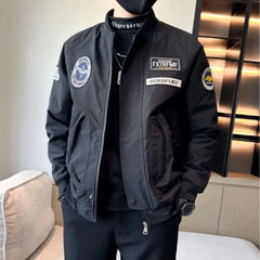 Threebooy Slim Fit Zip V Male Coats Casual Men's Jackets Vintage Fast Delvery Harajuku High Quality Korean Reviews Many Luxury Designer