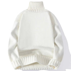 Threebooy New Turtleneck Sweater Men Pullover Casual Solid Color Knitted Black Sweater Fashion Autumn Winter Men Clothing Sweater Man