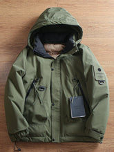 Threebooy Outdoor Functions Padded Jacket Mountaineering Clothes Winter Men's Thickened Windproof Waterproof Warm Hooded Cotton Parkas