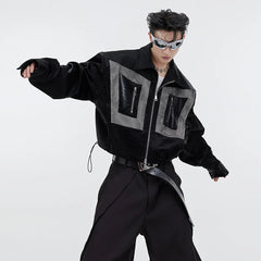 Threebooy Men's Onyx Cropped Shoulder Pad Jacket