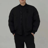 Threebooy Autumn And Winter Fashion Trend Short Stand Collar American Street Loose Casual Trend Baseball Jacket Pilot Cotton Jacket Men