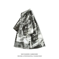 Threebooy Men Short Sleeve Tie Dye Beach Shirt Summer Casual Loose Fit Oversized Comfortable Breathable Trendy Streetwear Vacation Fashio