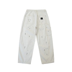 Threebooy Mens Vintage Graffiti Pants Harajuku Baggy Casual Lumberjack Trousers Men Streetwear Japan Style Solid Cargo Wide Leg Pants Male