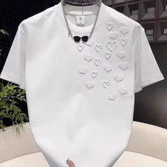 Threebooy Men's Trend Casual Short Sleeve Loose Pullovers Top Summer Simplicity All-match Fashion T Shirts Harajuku Korean Men Clothing
