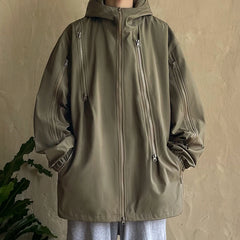 Threebooy Men Hoodies Jackets Men Harajuku Windbreaker Jacket Hip Hop Bomber Camping Jackets Casual Cargo Jackets Men Coats 5XL
