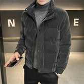 Threebooy Men's down jacket with thick stand up collar warmth handsome men's down jacket