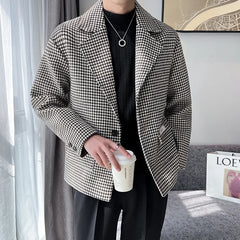 Threebooy Men Spring Autumn Cloth High Quality Plaid Business Suit Jackets/Male Plover Case Casual Tuxedo Hombre Blazers