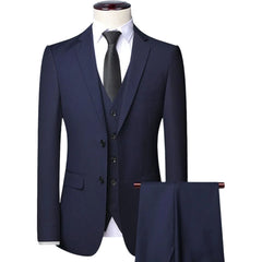Threebooy Tuxedo Suits for Men High-quality Slim Jackets Man Clothing Sale 3 Pieces Blazer Vest and Pants Set Men's Suit for Wedding