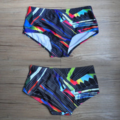 Threebooy Sexy Mens Swimwear Swimsuits Swim Boxer Briefs Bikini Surfing Board Shorts Trunks Gay Penis Pouch Water Sports Panties Beach