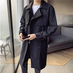 Threebooy Clothing Men's Spring High Quality Business Trench Coats/Male Slim Fit Long Casual Windbreaker Jackets S-5XL
