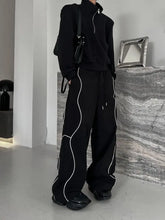 Threebooy American High Street Style Retro Trend Functional Style Drawstring Loose Sports Wide-leg Trousers Autumn Winter New Style Pants