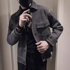 Threebooy Casual High Quality Men's Cargo Jackets Joker Clothes Offer Luxury Male Coats
