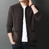 Threebooy Brand Clothing Fashion Men Knit Sweater Jackets Casual Cardigan Europe Station Male Wool Sweater Slim Fit Versatile Coat