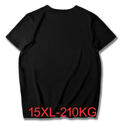 Threebooy New Summer Men Oversized T-shirt Bust 186cm 15XL 14XL 13XL 12XL 11XL 10XL 9XL 8XL Weight 110KG-210KG Plus Size Men T-shirt