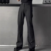 Threebooy Micro-flared Suit Trousers Men Spring Summer High-end Suit Trousers High Street Drape Casual Trousers