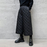 Threebooy Mens Pants Dark Diamond Pattern Casual Pants Autumn Winter Japanese Youth All-Match Straight Wide-Leg Pants Men'S Clothing