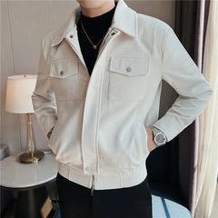 Threebooy High Quality for Men Casual Business Jackets/Male Slim Fit Corduroy Stripes Thick Keep Warm Coats S-2XL