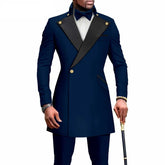 Threebooy 2 Pieces Men's Business Suits Regular Fit Notch Lapel Prom Tuxedos for Wedding (Blazer+Pants) Pantalones Hombre Men Clothing