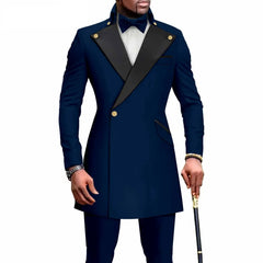 Threebooy 2 Pieces Men's Business Suits Regular Fit Notch Lapel Prom Tuxedos for Wedding (Blazer+Pants) Pantalones Hombre Men Clothing