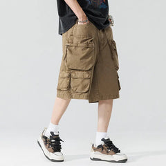 Threebooy New Summer Men Cotton Cargo Shorts Men American Clothing Casual Breeche Bermuda Beach Jogger Shorts Male Hot Dropshipping