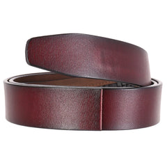 Threebooy Men's Automatic Buckle Belts No Buckle Black Tan Brown Genuine Belt For Men Luxury 3.5cm Width Holeless Male Strap