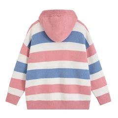 Threebooy Spring and Autumn Fashion Trend American Retro Thickened Warm Hooded Knit Sweater Men's Casual Loose Sport High-Quality Pullover