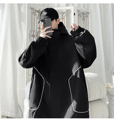 Threebooy Original Clothing Korean Popular Clothes for Men Harajuku Men's Coats Models 2024 Outerwear Spring Jackets Style