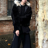 Threebooy Korean Mens High Quality Fashion Y2k Hooded Jacket Autumn And Winter New High Street Trend Thick Warm Casual Coat Jacket Men