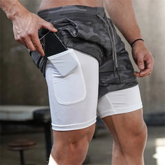 Threebooy Men's Multi-Pocket Shorts Fitness Sports Shorts Casual Beach Workout Lined Tight Shorts Daily Style