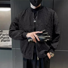 Threebooy Men's Jackets Zip V High Quality New In Joker Vintage Male Coats Cheap Sale Harajuku Y2k Deals Korean Reviews Many Aesthetic