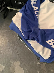 Threebooy Vintage Street Letter Print Shirt American Stitching Stand Collar Tshirt Men Women Long Sleeve Hip-hop Sports Top