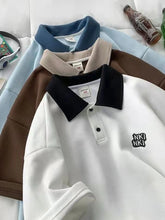 Threebooy Short-sleeved Shirt Women's Summer Retro Hong Kong Style Top Trendy Design Niche Loose Preppy Simple Letter Shirt