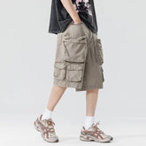 Threebooy New Summer Men Cotton Cargo Shorts Men American Clothing Casual Breeche Bermuda Beach Jogger Shorts Male Hot Dropshipping