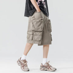 Threebooy New Summer Men Cotton Cargo Shorts Men American Clothing Casual Breeche Bermuda Beach Jogger Shorts Male Hot Dropshipping