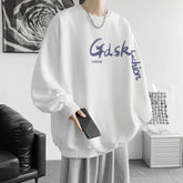 Threebooy Men's Multicolor 15 Color Sweatshirt Loose Large Size 5XL Personalized Printed Korean Street Tops Funky Casual Round Neck Tops