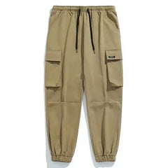 Threebooy Autumn Winter Fashion Harajuku All Match Cargo Pants Men Loose Casual Hip-hop Trousers Pockets Oversized Streetwear Male Clothes