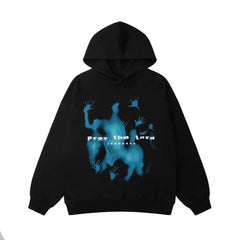 Threebooy American Streetwear Blue Print Y2K Oversized Jacket 3D Personalised Print Hoodie Fashion Punk Harajuku Couple Top Sweatshirts