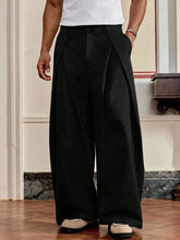 Threebooy Men's plus Size Casual Pants Color Block Design Comfortable Fit Loose Trousers