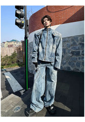 Threebooy Men's Modern Denim 2-Piece Set