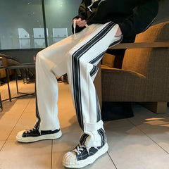 Threebooy Autumn Winter Elegant Casual Pants for Men American Street Style Fashion Loose Fit Straight Leg Men Clothing