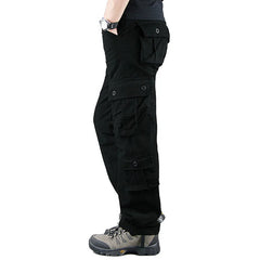 Threebooy Loose Straight Leg Work Pants Men's Outdoor Casual Trousers Large Size Multi Pocket Comfortable Spring Autumn Seasonal Wear