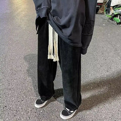 Threebooy Men's Autumn and Winter Fashion Trend Thickened Corduroy Loose Draping Korean Version Casual Comfort Versatile Pants