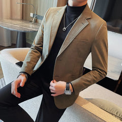 Threebooy Men's Spring Quality Business Suit Jackets/Male Slim Fit Fashion Tuxedo/Man Solid Color Veste Homme Luxe Blazers Coats 3XL