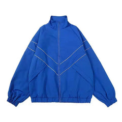 Threebooy Reflective Jacket Autumn Winter New Men's and Women's Jacket Casual Jacket for Men's Windproof